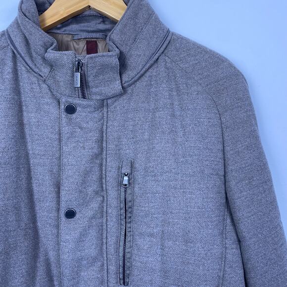 GIMO's Men's Quilted Jacket Gray Size 52 - Picture 2 of 12